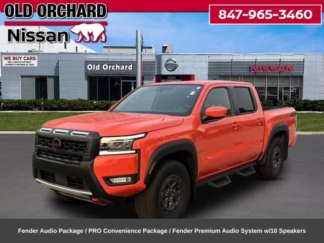 Afterburn Orange 2025 Nissan Frontier Pickup Truck Four-Wheel Drive 9-Speed Automatic Overdrive
