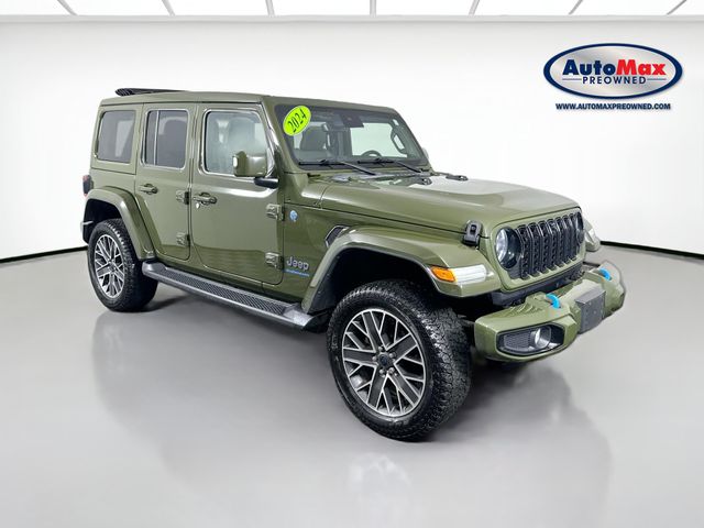 Sarge Green Clearcoat 2024 Jeep Wrangler 4xe SUV / Crossover Four-Wheel Drive 8-Speed Automatic