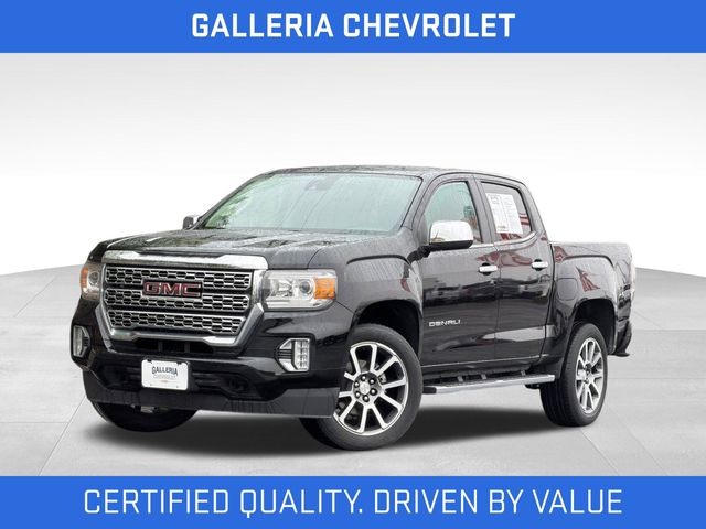 Onyx Black 2022 GMC Canyon Denali Crew Cab 4WD Pickup Truck Four-Wheel Drive 8-Speed Automatic