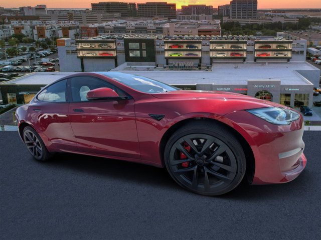 Red 2024 Tesla Model S Plaid AWD Sedan All-Wheel Drive 1-Speed Automatic