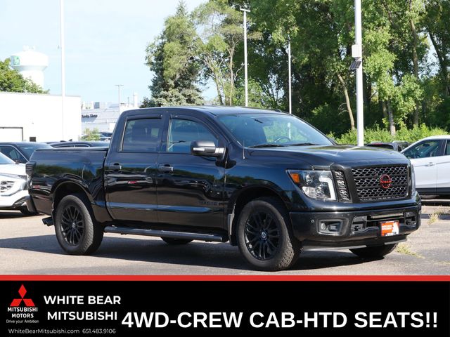 Gray (Magnetic Black Metallic) 2019 Nissan Titan Pickup Truck Four-Wheel Drive 7-Speed Automatic