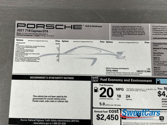 2021 Porsche 718 Cayman