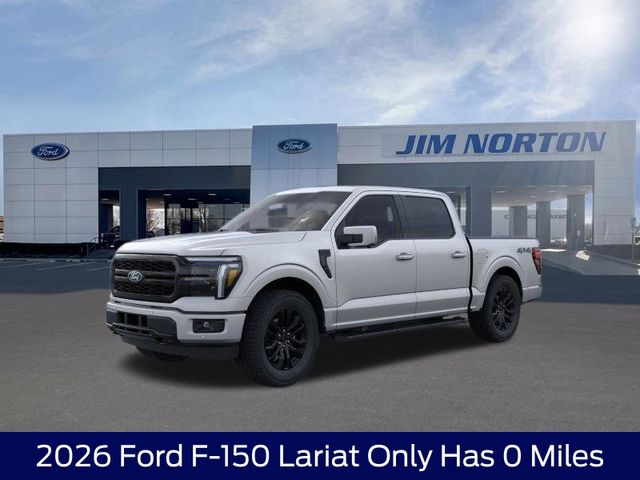 Silver Metallic 2026 Ford F-150 Lariat SuperCrew 4WD Pickup Truck Four-Wheel Drive Automatic
