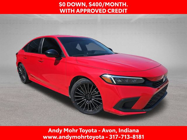 Rallye Red 2024 Honda Civic Sedan Front-Wheel Drive Continuously Variable Transmission