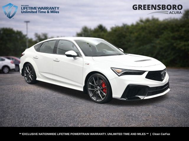 Platinum White Pearl 2025 Acura Integra Sedan Front-Wheel Drive 6-Speed Manual