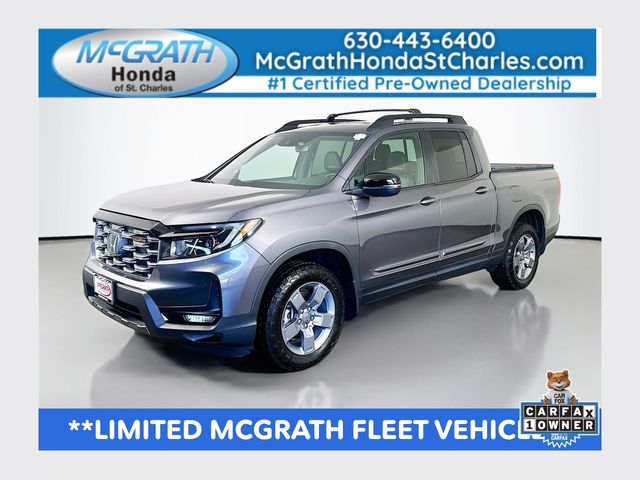 Gray (Modern Steel Metallic) 2025 Honda Ridgeline TrailSport AWD Pickup Truck All-Wheel Drive 9-Speed Automatic