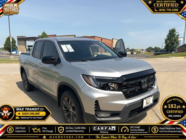 Solar Silver Metallic 2024 Honda Ridgeline Pickup Truck All-Wheel Drive 9-Speed Automatic