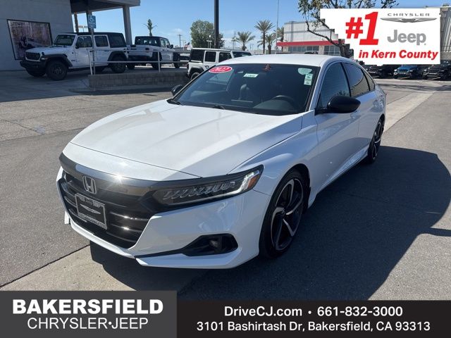 Platinum White Pearl 2022 Honda Accord Sport FWD Sedan Front-Wheel Drive Continuously Variable Transmission