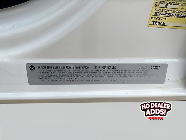 Bright White Clearcoat 2021 RAM 3500 Chassis Tradesman Crew Cab LB DRW 4WD Pickup Truck Four-Wheel Drive 6-Speed Automatic