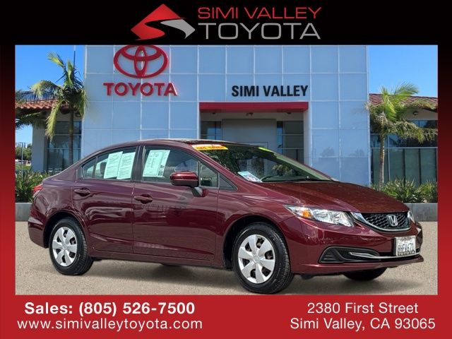 Rallye Red 2015 Honda Civic LX Sedan Front-Wheel Drive Continuously Variable Transmission