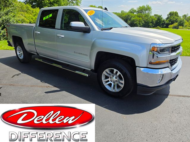 Silver Ice Metallic 2018 Chevrolet Silverado 1500 Pickup Truck Four-Wheel Drive 6-Speed Automatic Overdrive