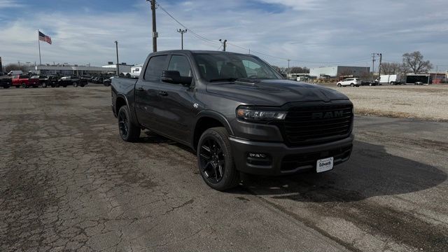 Gray (Granite Crystal Metallic Clearcoat) 2026 RAM 1500 Laramie Crew Cab 4WD Pickup Truck Four-Wheel Drive 8-Speed Automatic
