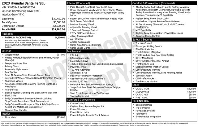 2023 Hyundai Santa Fe SEL FWD