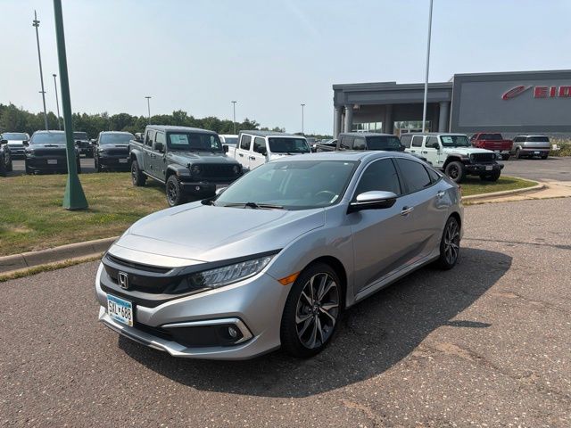 Silver 2020 Honda Civic Sedan Front-Wheel Drive Continuously Variable Transmission
