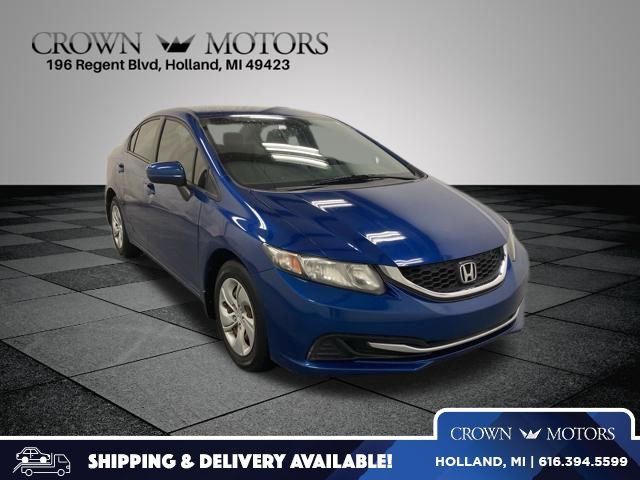 Dyno Blue Pearl 2014 Honda Civic Sedan Front-Wheel Drive Continuously Variable Transmission