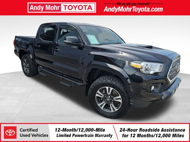 Midnight Black Metallic 2019 Toyota Tacoma TRD Sport Double Cab 4WD Pickup Truck Four-Wheel Drive 6-Speed Automatic