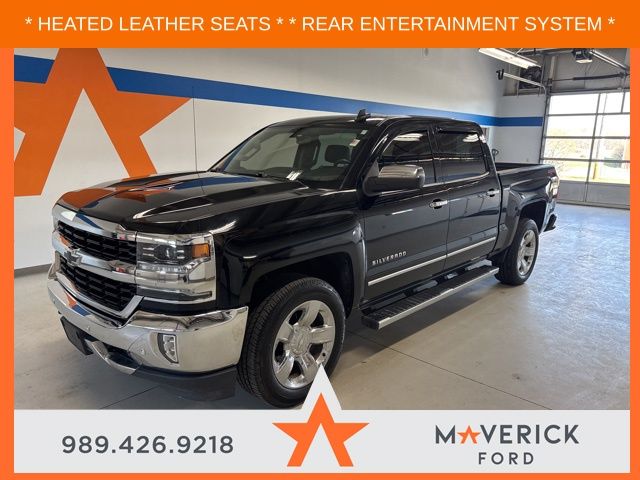 Black 2017 Chevrolet Silverado 1500 Pickup Truck Four-Wheel Drive Automatic