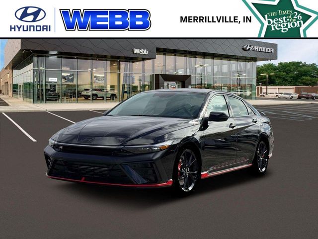 Abyss Black 2026 Hyundai Elantra N Sedan Front-Wheel Drive 6-Speed Manual