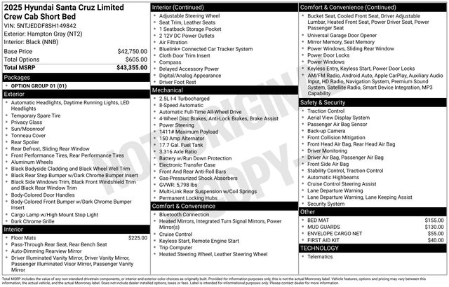 New 2025 Hyundai Santa Cruz For Sale in Indianapolis, IN