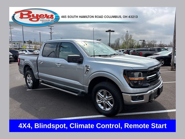 Silver 2025 Ford F-150 XLT SuperCrew 4WD Pickup Truck Four-Wheel Drive Automatic