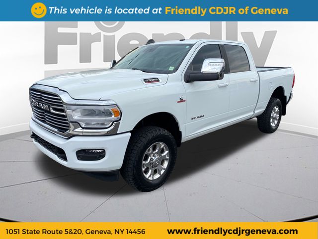 Bright White Clearcoat 2024 RAM 2500 Laramie Crew Cab 4WD Pickup Truck Four-Wheel Drive 6-Speed Automatic