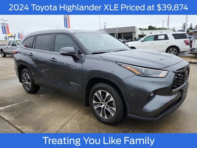 Magnetic Gray Metallic 2024 Toyota Highlander XLE AWD SUV / Crossover All-Wheel Drive 8-Speed Automatic