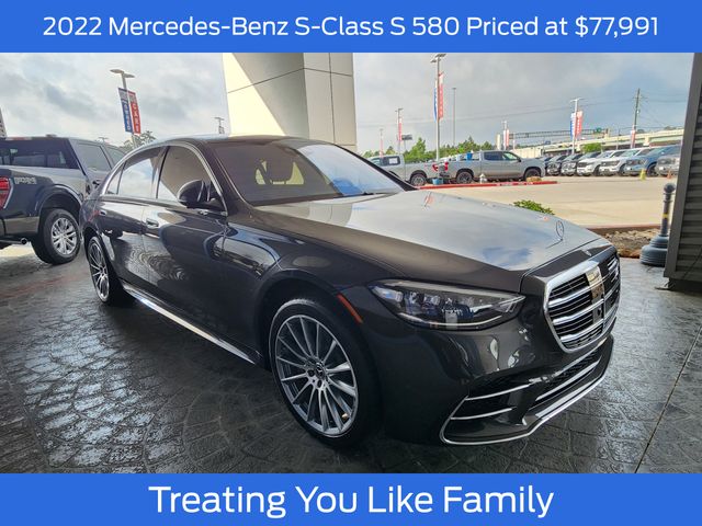Graphite Gray Metallic 2022 Mercedes-Benz S-Class S 580 4MATIC AWD Sedan All-Wheel Drive 9-Speed Automatic