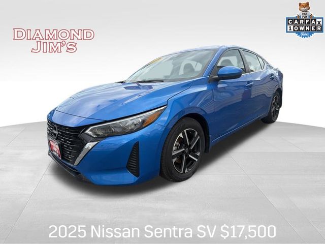Electric Blue Metallic 2025 Nissan Sentra SV FWD Sedan Front-Wheel Drive Continuously Variable Transmission