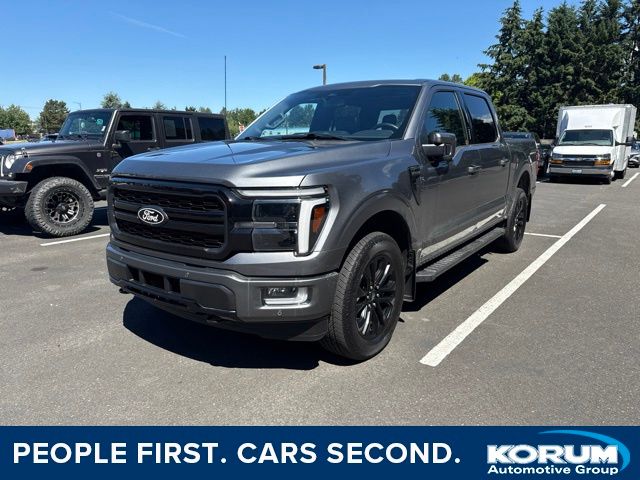 Carbonized Gray Metallic 2024 Ford F-150 Lariat SuperCrew 4WD Pickup Truck Four-Wheel Drive Automatic