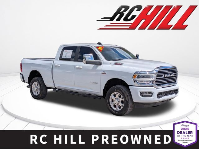 Bright White Clearcoat 2024 RAM 2500 Laramie Crew Cab 4WD Pickup Truck Four-Wheel Drive 6-Speed Automatic