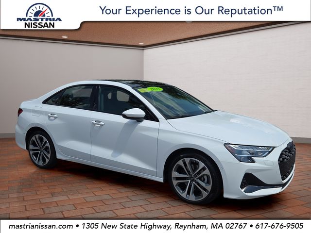 Arkona White 2025 Audi A3 Sedan All-Wheel Drive 7-Speed Automatic