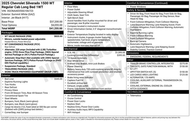 2025 Chevrolet Silverado 1500 WT photo