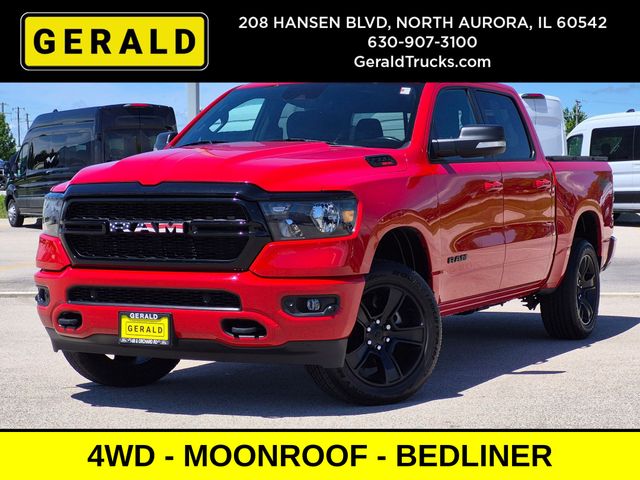 Flame Red Clearcoat 2022 RAM 1500 Pickup Truck Four-Wheel Drive 8-Speed Automatic