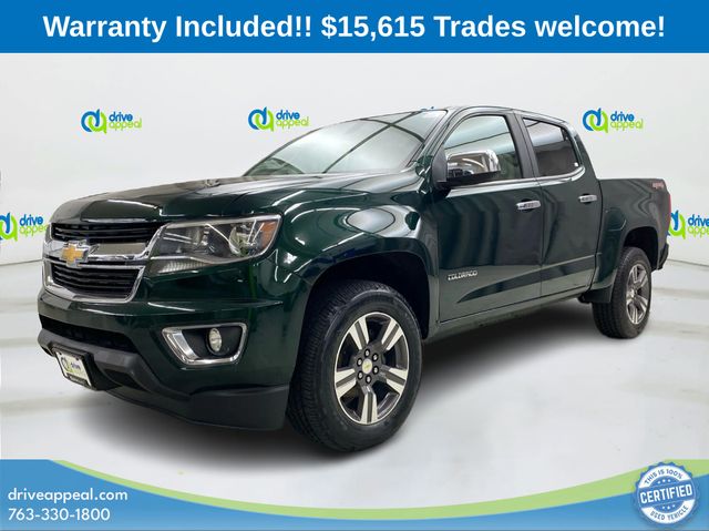Rainforest Green Metallic 2015 Chevrolet Colorado LT Crew Cab 4WD Pickup Truck Four-Wheel Drive 6-Speed Automatic