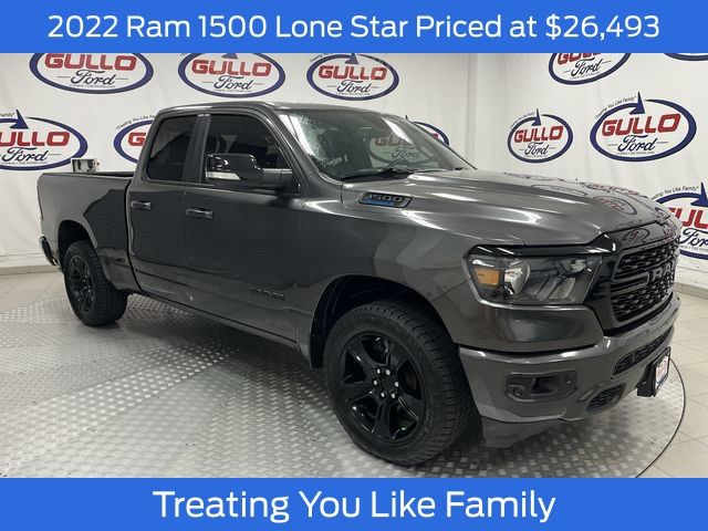 Gray (Granite Crystal Metallic Clearcoat) 2022 RAM 1500 Pickup Truck Four-Wheel Drive 8-Speed Automatic