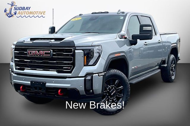 Sterling Metallic 2024 GMC Sierra 2500HD AT4 Crew Cab 4WD Pickup Truck Four-Wheel Drive Automatic
