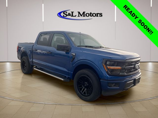 Atlas Blue Metallic 2025 Ford F-150 XLT SuperCrew 4WD Pickup Truck Four-Wheel Drive Automatic
