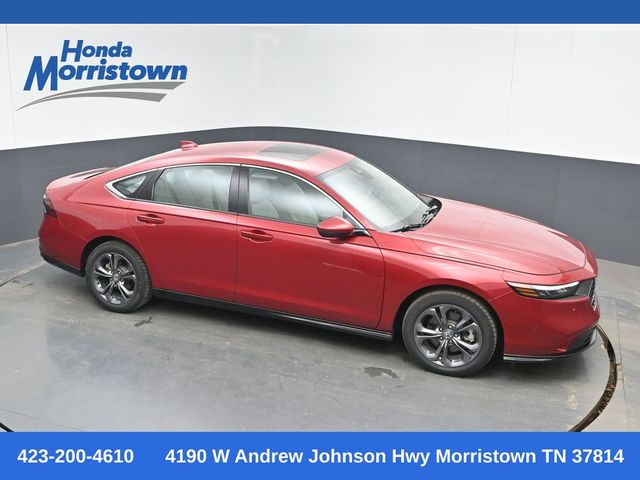 Radiant Red 2024 Honda Accord Hybrid Sedan Front-Wheel Drive Continuously Variable Transmission