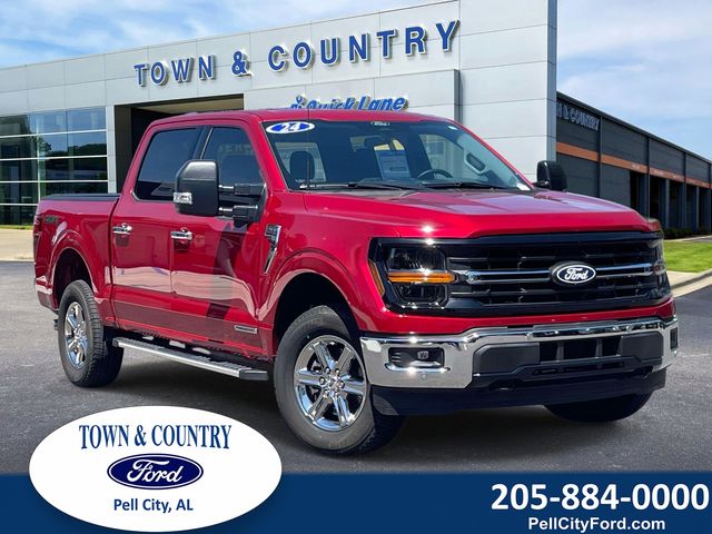Rapid Red Metallic Tinted Clearcoat 2024 Ford F-150 XLT SuperCrew 4WD Pickup Truck Four-Wheel Drive Automatic