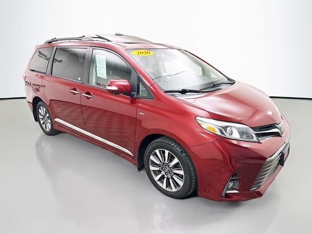 Salsa Red Pearl 2020 Toyota Sienna Limited Premium 7-Passenger AWD Minivan All-Wheel Drive 8-Speed Automatic