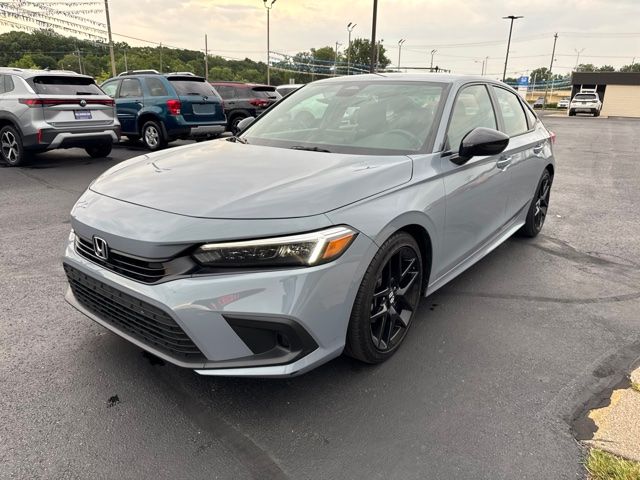 Sonic Gray Pearl 2024 Honda Civic Sedan Front-Wheel Drive Continuously Variable Transmission