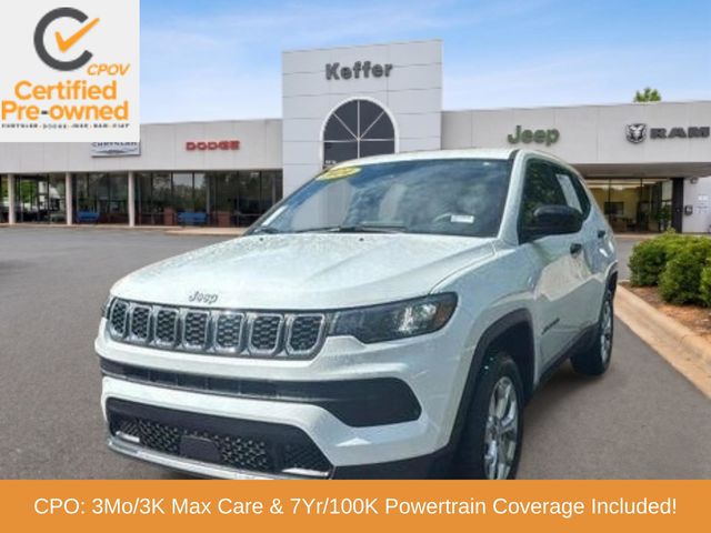 Bright White Clearcoat 2024 Jeep Compass Sport 4WD SUV / Crossover Four-Wheel Drive 8-Speed Automatic