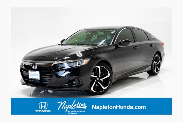 Crystal Black Pearl 2022 Honda Accord Sedan Front-Wheel Drive Continuously Variable Transmission