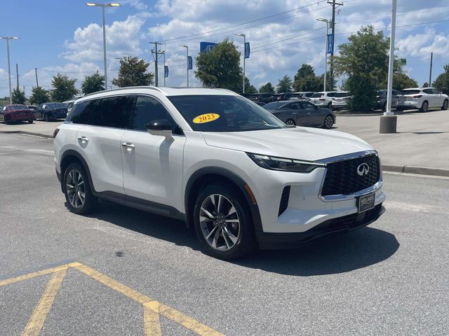 Majestic White 2023 INFINITI QX60 SUV / Crossover All-Wheel Drive 9-Speed Automatic
