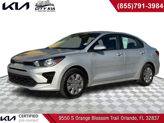 Silky Silver 2023 Kia Rio S FWD Sedan Front-Wheel Drive Continuously Variable Transmission