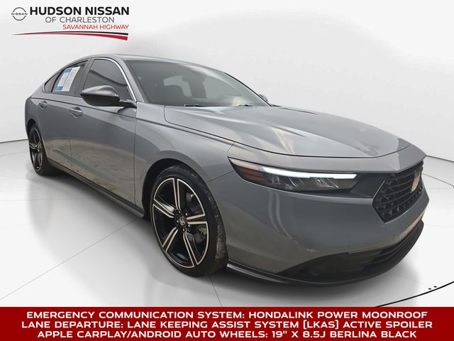 Urban Gray Pearl 2024 Honda Accord Hybrid Sedan Front-Wheel Drive Continuously Variable Transmission