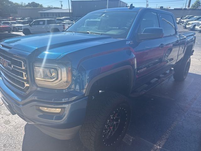 Stone Blue Metallic 2017 GMC Sierra 1500 SLE Crew Cab 4WD Pickup Truck Four-Wheel Drive 6-Speed Automatic Overdrive