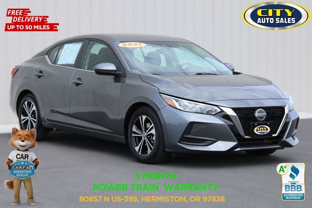 Gray (Gun Metallic) 2021 Nissan Sentra SV FWD Sedan Front-Wheel Drive Continuously Variable Transmission