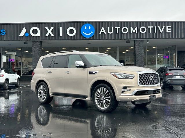 Champagne Quartz 2021 INFINITI QX80 Sensory 4WD SUV / Crossover All-Wheel Drive 7-Speed Automatic