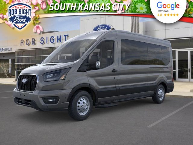 Carbonized Gray Metallic 2026 Ford Transit Passenger 350 XLT Medium Roof LB AWD Van All-Wheel Drive